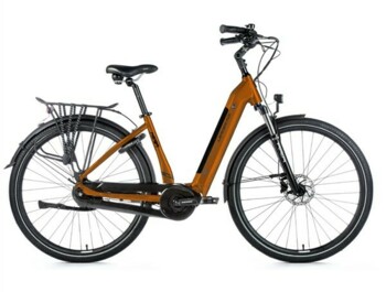 City e-bike with an elegant design, 8-speed integrated Shimano Nexus derailleur, sprung front fork and 28" wheel size.
