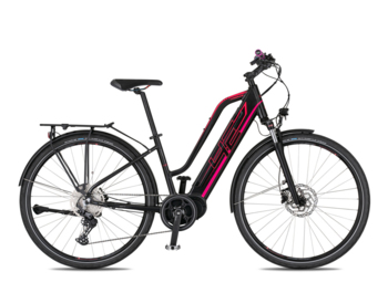 Women's trekking e-bike with a high-quality Bafang MaxDrive central drive motor and large fully integrated 630 Wh battery. Great model designed for long rides.
 
