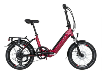  Folding e-bike with integrated battery and rear drive. 
