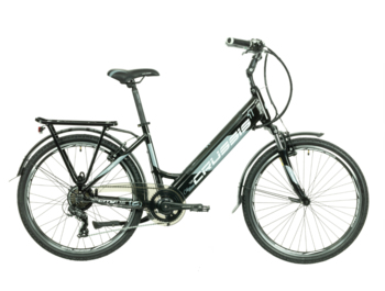 Urban e-bike with rear hub motor and fully integrated powerful 630 Wh battery. Modern geometry and low-set main frame tube ensure comfortable mounting and dismounting. Built on 26" wheels. With a range of up to 140 km. An electric bike suitable for everyone.
 