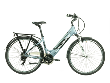 A model that is ideal for city trips, work or easy outings. Functional geometry with a low frame tube, a fully integrated 468 Wh battery and a rear hub motor ensure maximum comfort and stability on the road.
