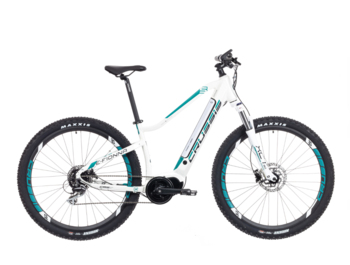 Women's mountain e-bike with a central Bafang M400 motor, a fully integrated battery with a capacity of 468 Wh, advanced geometry and a very nice design. Built on fast 29 "wheels. With a range of up to 115 km. The ideal partner for any ride.