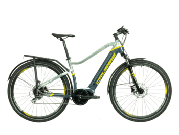 Men's trekking e-bike with a central Bafang Max Drive motor, fully integrated battery with a capacity of 522 Wh, comfortable geometry and a very nice design. Built on 28 "wheels with a range of up to 130 km. It will enchant you on shorter and longer trips.