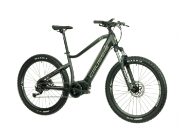 Women's mountain e-bike with Bafang Max Drive mid-motor, powerful 630 Wh battery, very comfortable geometry and decent design. With a range of up to 150 km. Designed for off-road riding, but can easily handle the road or cycle path.
