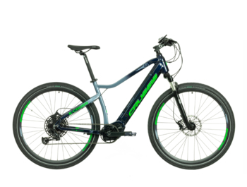 Men's electric cross bike with Bafang M500 mid-motor, powerful 630 Wh battery, Shimano brakes, comfortable geometry and a range of up to 150 km. Stable and reliable e-bike for all types of trips.
