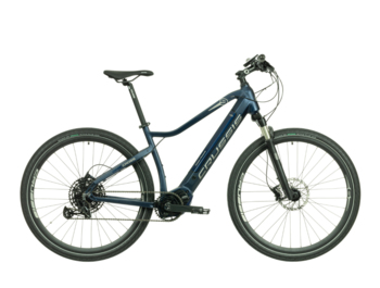 Men's electric cross bike with Bafang M500 mid-motor, powerful 630 Wh battery, reliable hydraulic disc brakes, RockShox suspension fork and other perfect components. A comfortable and great handling e-bike. Don't let the length of your trip limit you anymore. 

