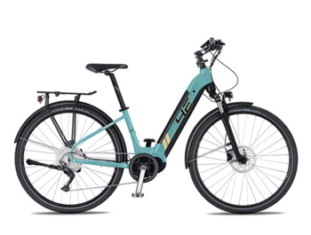 Trekking e-bike with Bafang MaxDrive M400 quality centre drive and a powerful, fully integrated 630 Wh battery, clear Bafang display and low-set frame for comfortable getting on and getting off.
