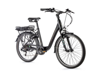 An elegant urban e-bike with a rear hub motor, 468 Wh battery, suspension front fork and lowered step-in for a comfortable ride. Built on 26" wheels.