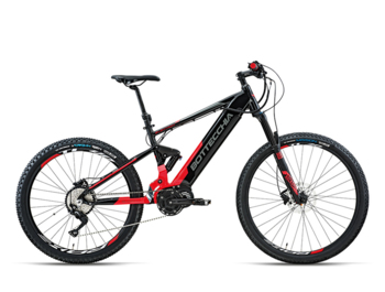 The BE36 EVO ELEKTRON is a full-featured full suspension electric bike designed for off-road enthusiasts looking for comfort and fun. Equipped with a 250W OLI SPORT motor and integrated battery, it offers high-level performance with a range of up to 130 km.